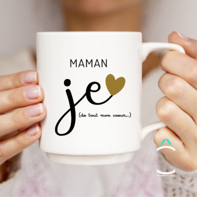 Mug – Maman, je t’aime de tout mon coeur