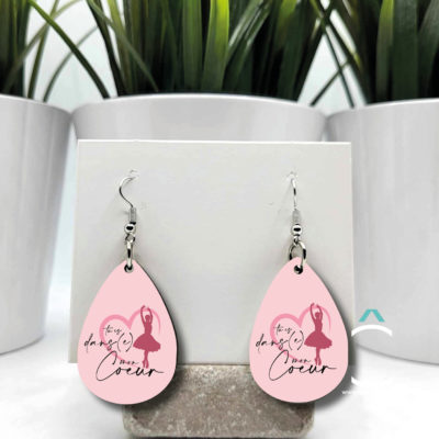 Boucles d’oreilles – Tu es dans(e) mon coeur