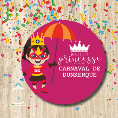 Porte-clés – Je suis une princesse en mode carnaval de Dunkerque