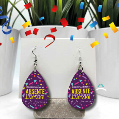 Boucles d’oreilles – Momentanément absente pour cause de Laetare de La Louvière