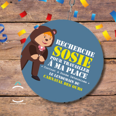 Porte-clés – Recherche sosie (Carnaval des Ours)