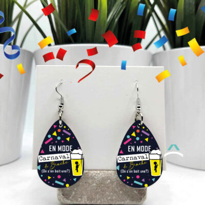 Boucles d’oreilles – En mode Carnaval de Binche