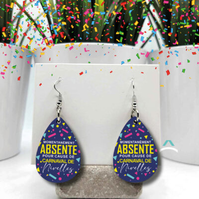 Boucles d’oreilles – Momentanément absente pour cause de Carnaval de Nivelles