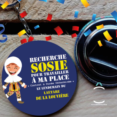 Porte-clés – Recherche sosie (Laetare de La Louvière)