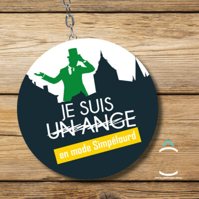 Porte-clés décapsuleur – Je suis un ange en mode Simpélourd