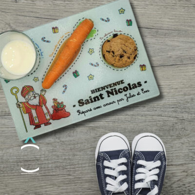 Plateau en verre – Bienvenue Saint Nicolas