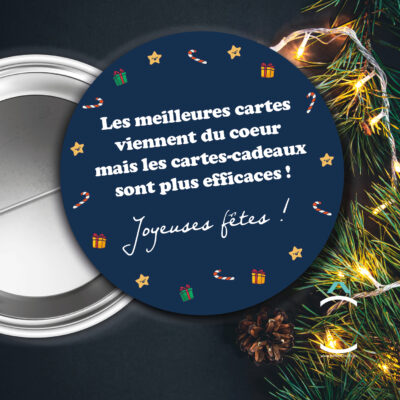 Badge – Les meilleurs cartes viennent du coeur mais les cartes-cadeaux sont plus efficaces