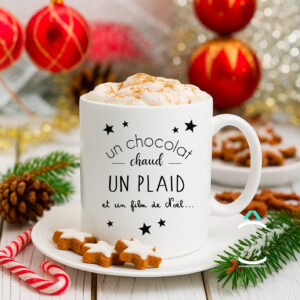 Mug – Un chocolat chaud, un plaid et un film de Noël