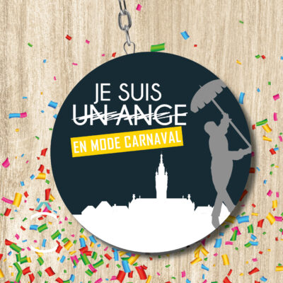 Porte-clés – Je suis (un ange) en mode carnaval