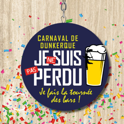 Porte-clés – Je ne suis pas perdu, je fais la tournée des bars