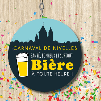 Porte-clés – Santé, bonheur et bière à toute heure!