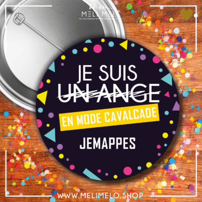 Badge – Je suis (un ange) en mode cavalcade de Jemappes