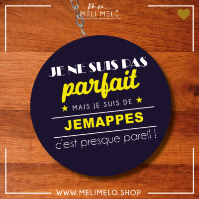 Porte-clés décapsuleur – Je ne suis pas parfait mais je suis de Jemappes