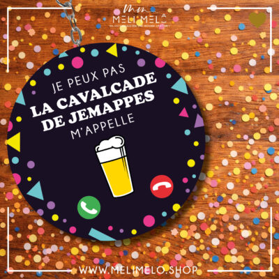 Porte-clés décapsuleur – Je peux pas, la cavalcade de Jemappes m&rsquo;appelle