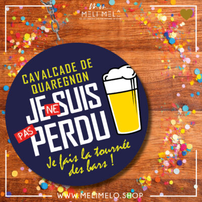 Porte-clés décapsuleur – Je ne suis pas perdu, je fais la tournée des bars