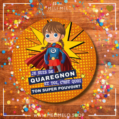 Porte-clés décapsuleur – Je suis de Quaregnon. Et toi? C&rsquo;est quoi ton super-pouvoir?