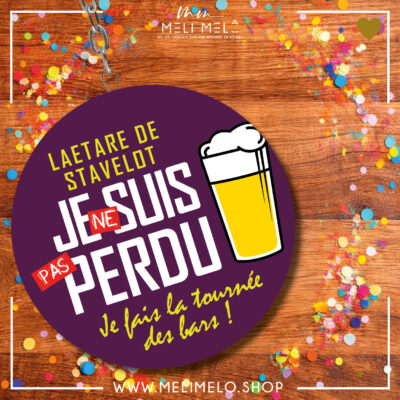 Porte-clés décapsuleur – Je ne suis pas perdu, je fais la tournée des bars