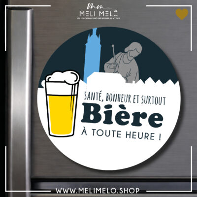 Magnet – Santé, bonheur et bière à toute heure!